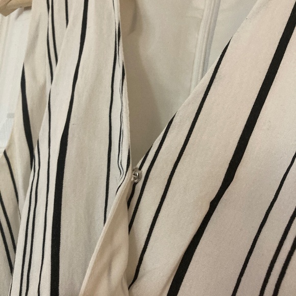 Sugarlips Black and White Striped Romper Casual Wedding Brunch - Picture 2 of 4